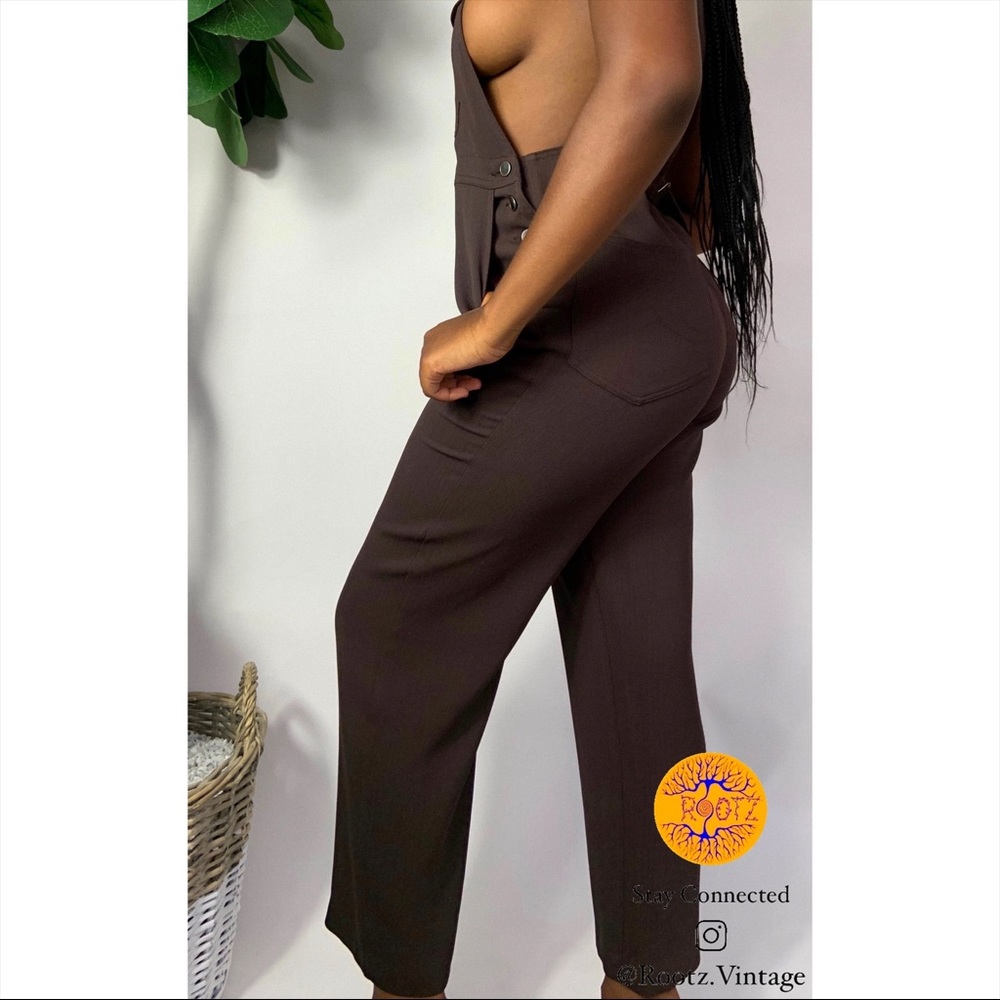 Alex Garfield Vintage Brown Ribbed Overalls